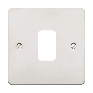 MK Front Plate 1 Module Mounting Frame 86 x 86mm Brushed Stainless Steel