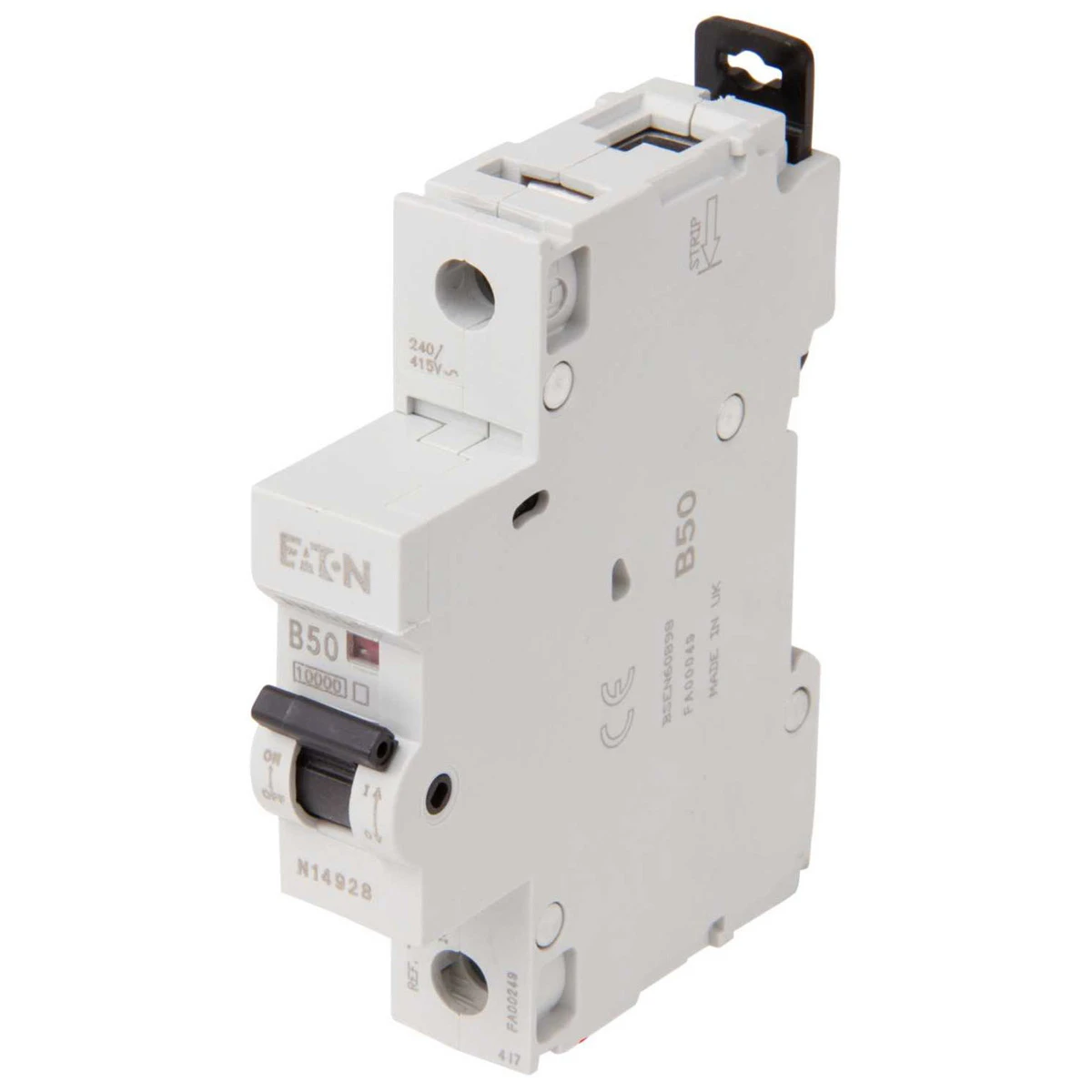 Eaton MCB Single Pole Type B 50A 10kA