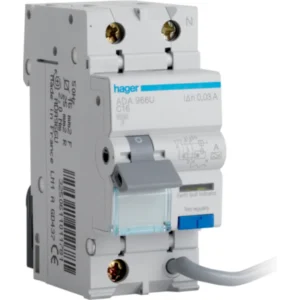 RCBO SPSN Type C 16A 30mA 6Ka 2 Module