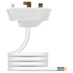 Plug 4 Pin Pre-Wired 6A White 0.75mm2X2M PVC Flexible Cord