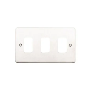 Front Plate 3 Module Mounting Frame 86 x 146mm White