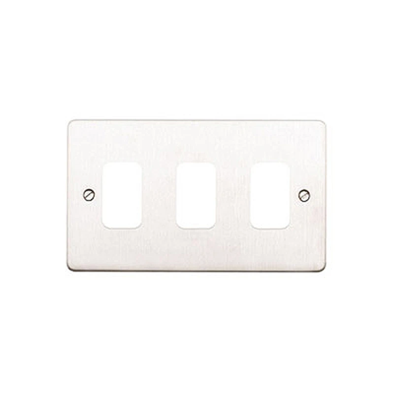 Front Plate 3 Module Mounting Frame 86 x 146mm White
