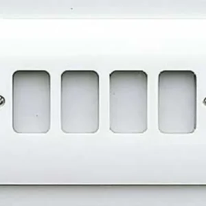 Logic Plus 4-Gang Grid Front Plate 146mm x 86mm