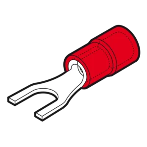 RF-U Fork Terminal PVC Insulated 0.25-1.5mm² 5.5 X 19.6mm Red 3000/Pack