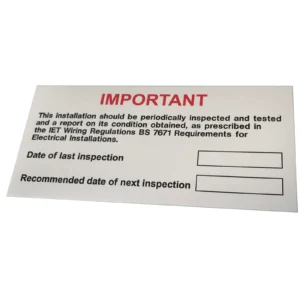 Periodic Inspection Label S/A Vinyl 130 x 60mm
