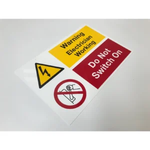 Do Not Switch On Electrician Working Rigid S/A PVC 150 x 225
