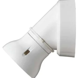 Batten Lamp Holder Angled BC Sg Hr White