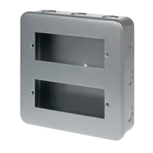 Plate Minigrid 12 Gang c/w Backbox Grey