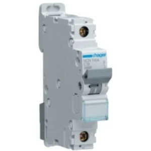 Hager MCB Single Pole Type C 1A 10kA 1 Module