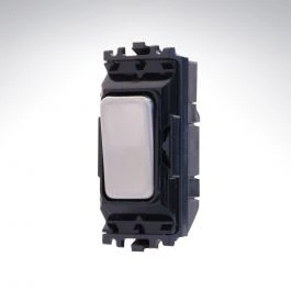 Grid Switch 2 Way SP Push Black Inserts