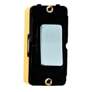 Insert Rocker 1 Gang 2 Way 20A Satin Chrome/Black