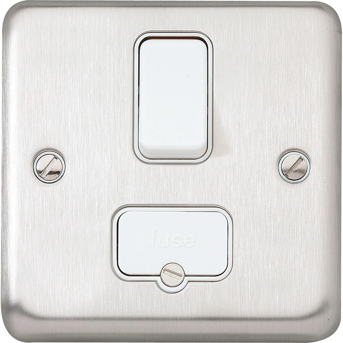 Connection Unit 13A Double Pole Switched Fused Spur 13A Brushed Stainless Steel