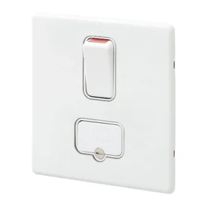MK Connection Unit Double Pole Switched Fused Spur 13A White White Inserts