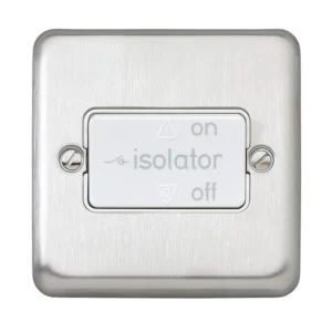 MK Isolator 3P Fan W/O Lock&Key 10A Brushed Stainless Steel