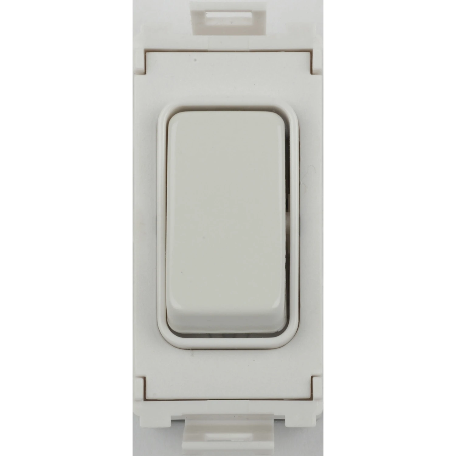 Grid Switch 2 Way Single Pole Retractive Module 10AX Painted White White