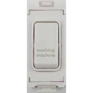 Ultimate Grid Switch Module 1-Gang 2-Pole 20A 230VAC Washing Machine Marking White
