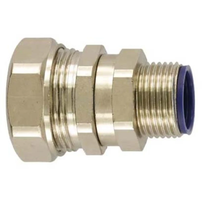 Flexicon Straight Swivel Conduit Fitting 25mm Nominal Size M25 Nickel Plated Brass