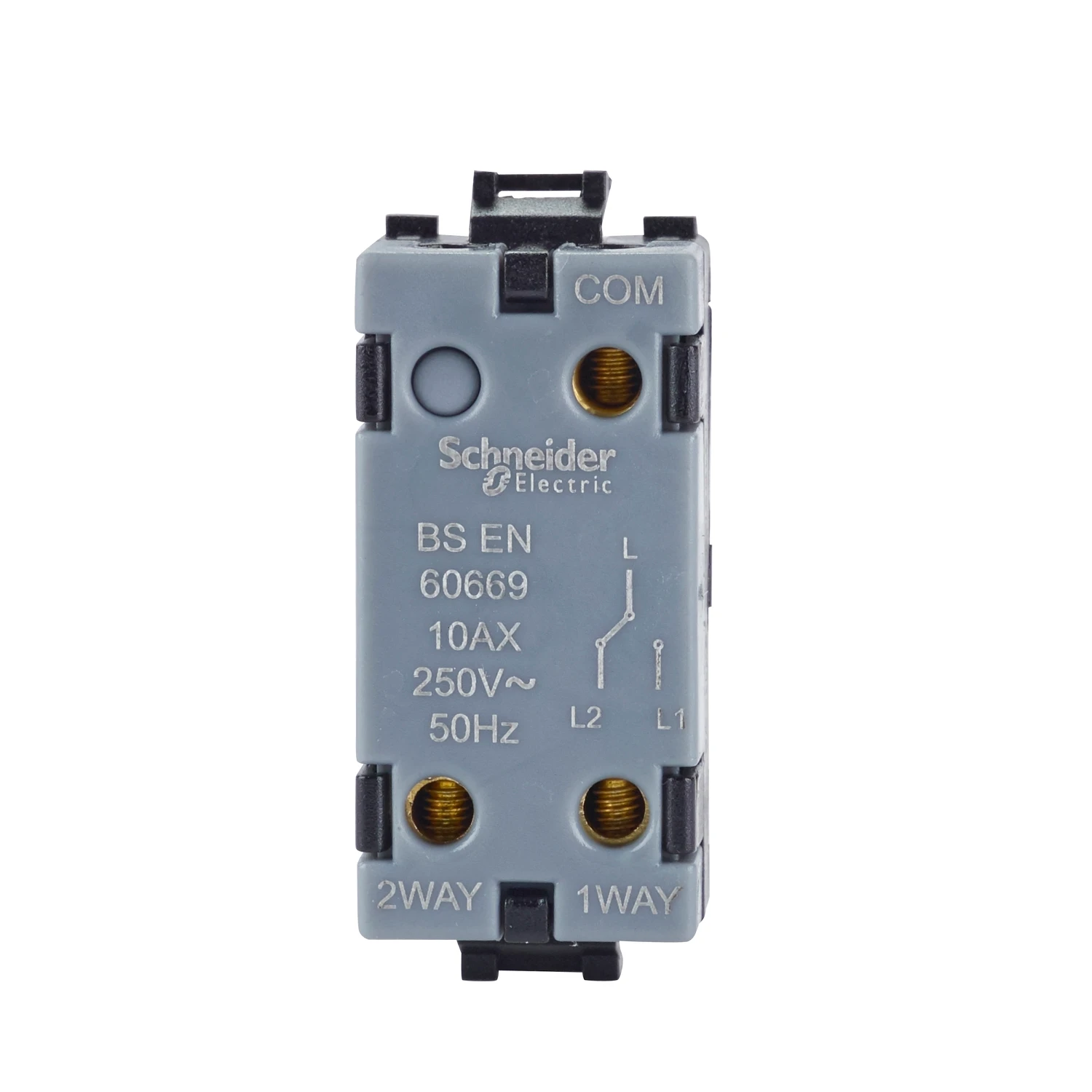 Ultimate Slimline 1-Gang 2-Way Switch Module 10A Black - Image 2