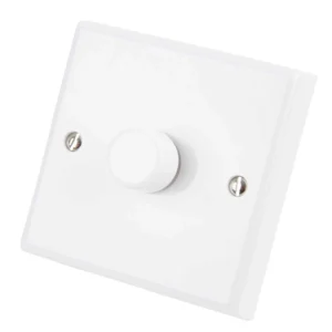 Module 1 Gang 2 Way Rotary Dimmer 400Va White