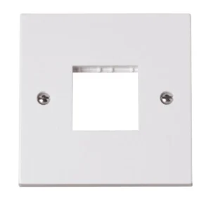 Front Plate 1 Gang 2 Aperture White