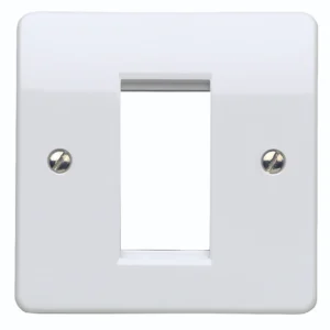 MK Front Plate 1 Gang 1 Module Euro 25 x 50mm White