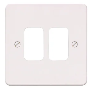 MK Front Plate 2 Module Mounting Frame 86 x 86mm White