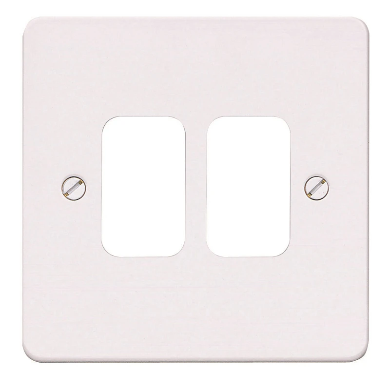 MK Front Plate 2 Module Mounting Frame 86 x 86mm White