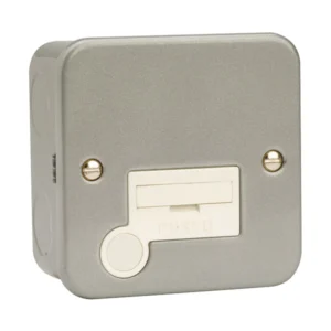 Connection Unit Unswitched Fused Spur Flex Outlet 3A Metal Clad