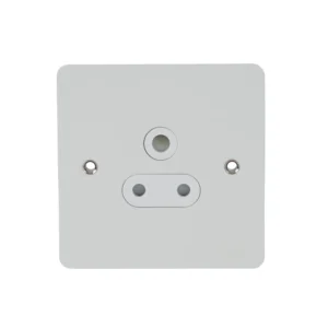 Schneider Socket 1 Gang Round Pin Unswitched 5A Painted White White Insert