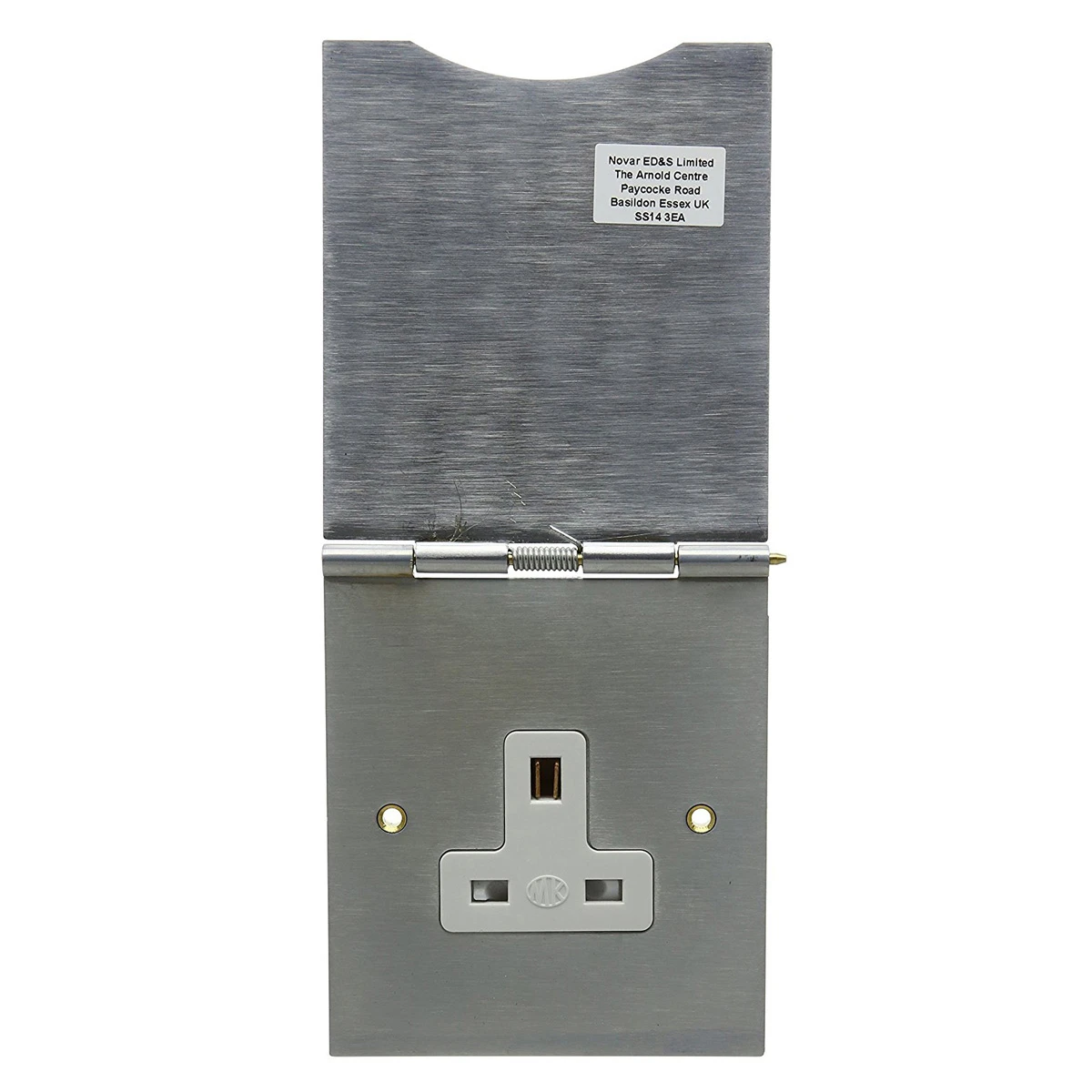 Socket 1 Gang Unswitched Floor Mounting 13A Brushed Stainless Steel - Image 2