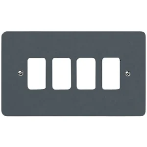 MK Front Plate 4 Module 86 x 146mm Graphite