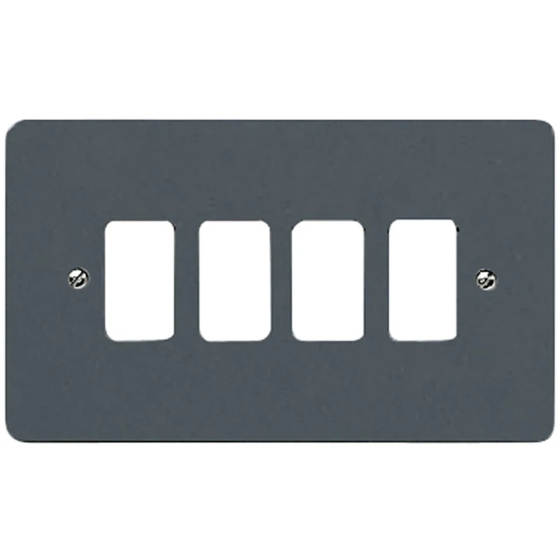 MK Front Plate 4 Module 86 x 146mm Graphite