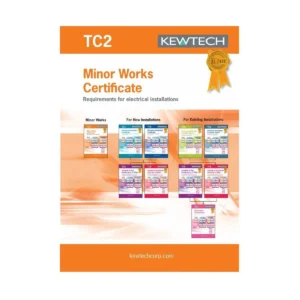 Kewtech TC2 Minor Works Certificate