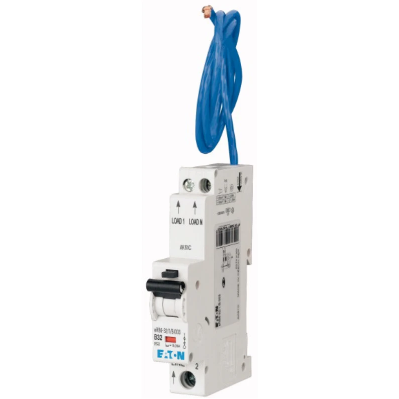 Electronic RCD/MCB combination 10A 30 mA MCB trip characteristic: C 1p RCD trip characteristic: AC