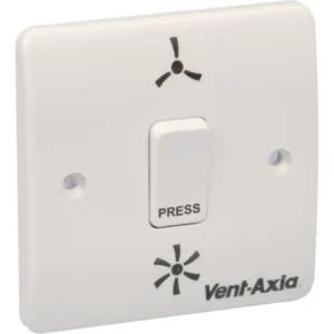 Vent Axia 1 Gang Trickle Boost Switch 85 x 85 x 10mm White