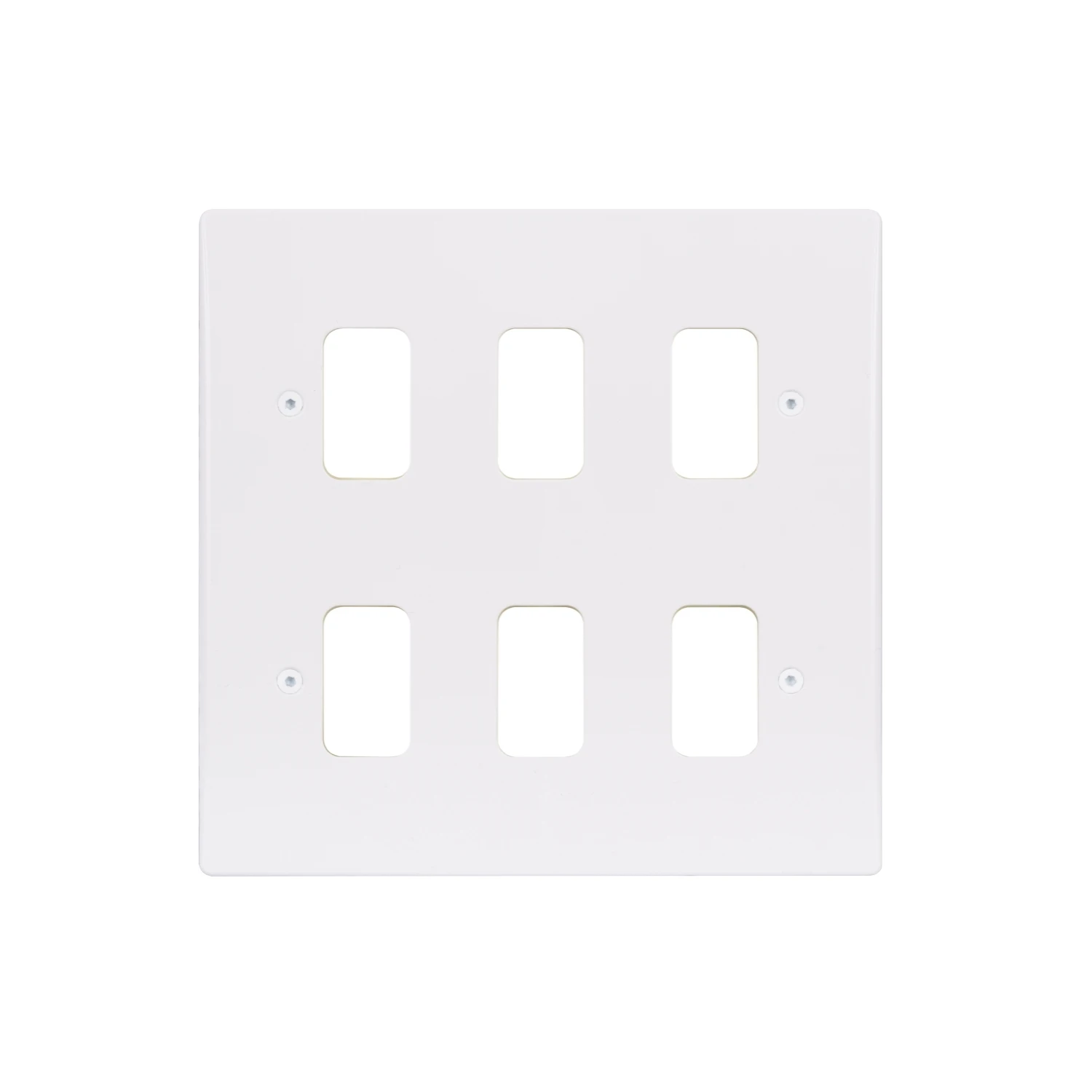 Ultimate Slimline 6-Gang Front Plate White - Image 2