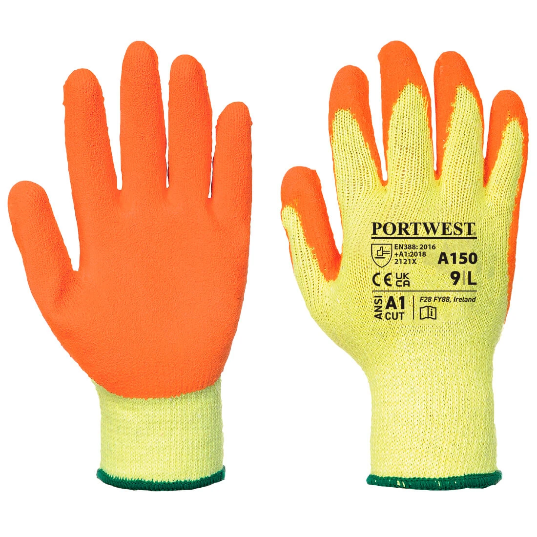 Portwest Orange Classic Grip Glove - Latex