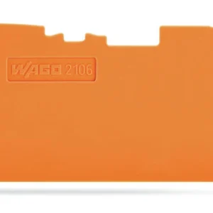 Wago End And Intermediate Plate 1mm Thick For 3-Conductor Terminal Blocks Orange