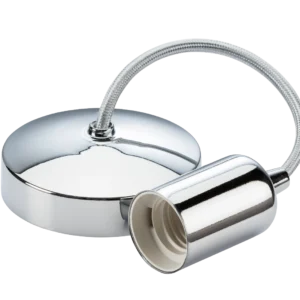 6" E27 Contemporary Pendant Set - Polished Chrome