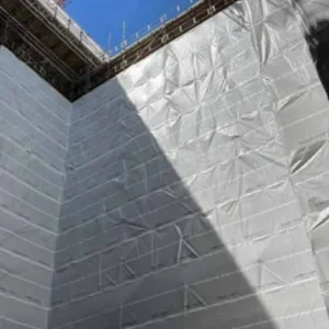 Reinforced scaffold sheeting for all tube & fitting and modular scaffold systems