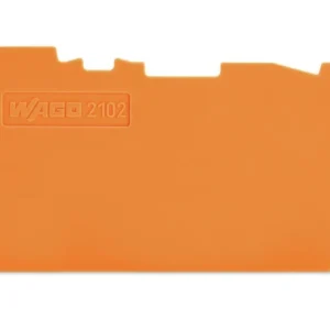 Wago End And Intermediate Plate 0.8mm Thick For 3-Conductor Terminal Blocks Orange