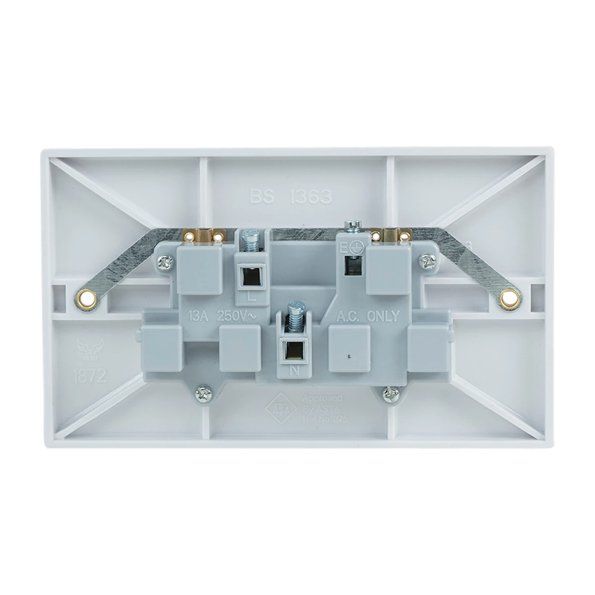 Essentials 11S132UN 2 Gang 13A Single Pole Unswitched Double Socket White - Image 2