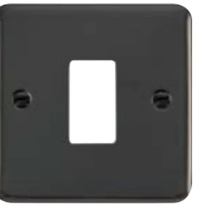 Black Nickel 1 Gang GridPro Frontplate