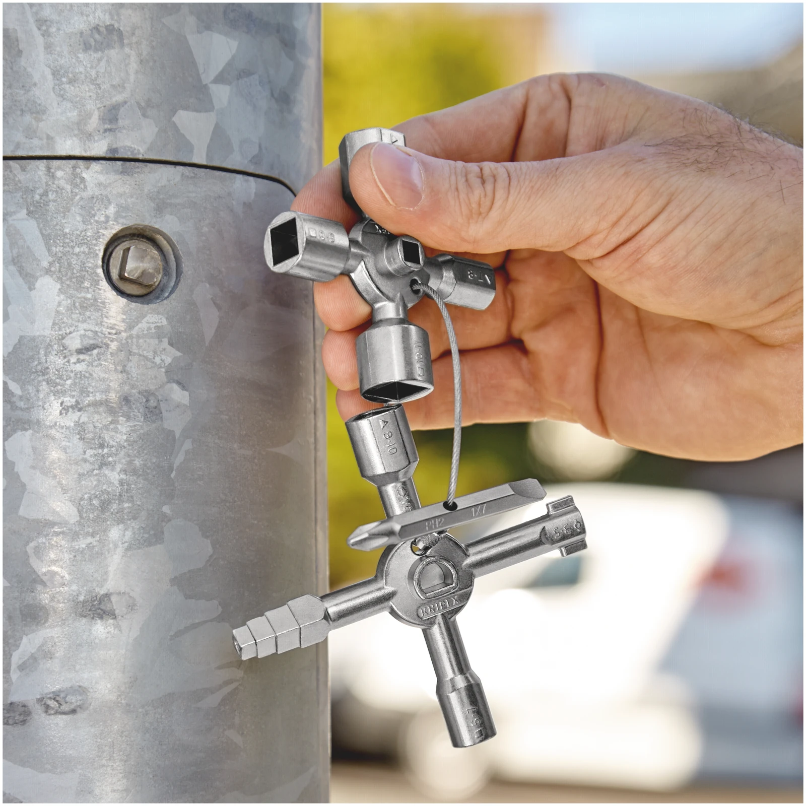 Knipex 00 11 01 TwinKey Control Cabinet Key 92mm - Image 4