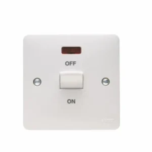 Control Switch 1 Gang DP LED Indicator 50A White Marked Oven