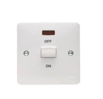 Control Switch 1 Gang DP LED Indicator 50A White Marked Oven - Image 2