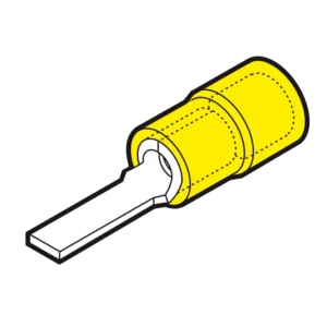 GF-PP Blade Terminal PVC Insulated 4-6mm² 4 X 27.4mm Yellow 1000/Pack