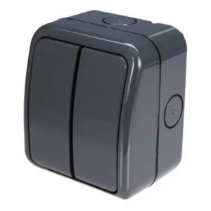 10A 2 Gang 2 Way Minigrid Weatherproof Switch IP66