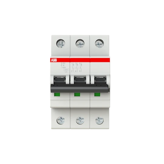 ABB S203-C4 Miniature Circuit Breaker - 3P - C - 4A - Image 2
