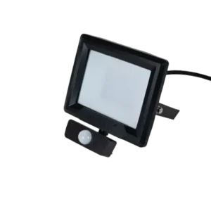 Black Hilume 20W 3000K LED Flood Light With PIR IP65